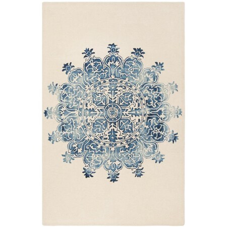 Safavieh 2 x 8 x 3 in. BohemianDip Dye Hand Tufted Area RugIvory & Blue DDY701M-28